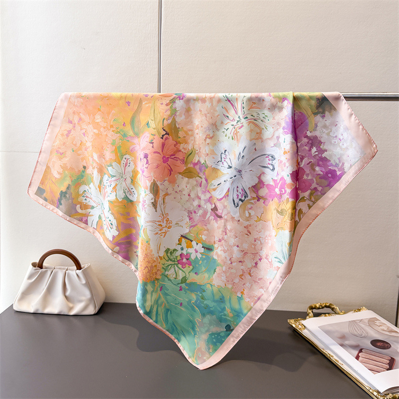 70*70cm Square Silk Scarf for  - Scarf Silk Square 리뷰 및 가격