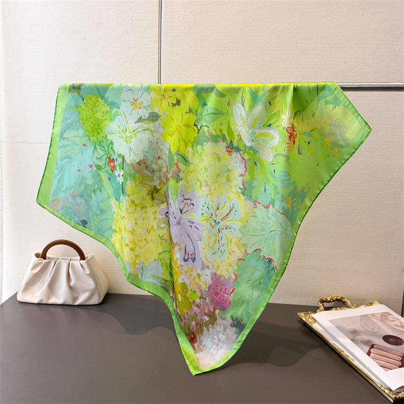 70*70cm Square Silk Scarf for  - Scarf Silk Square 리뷰 및 가격