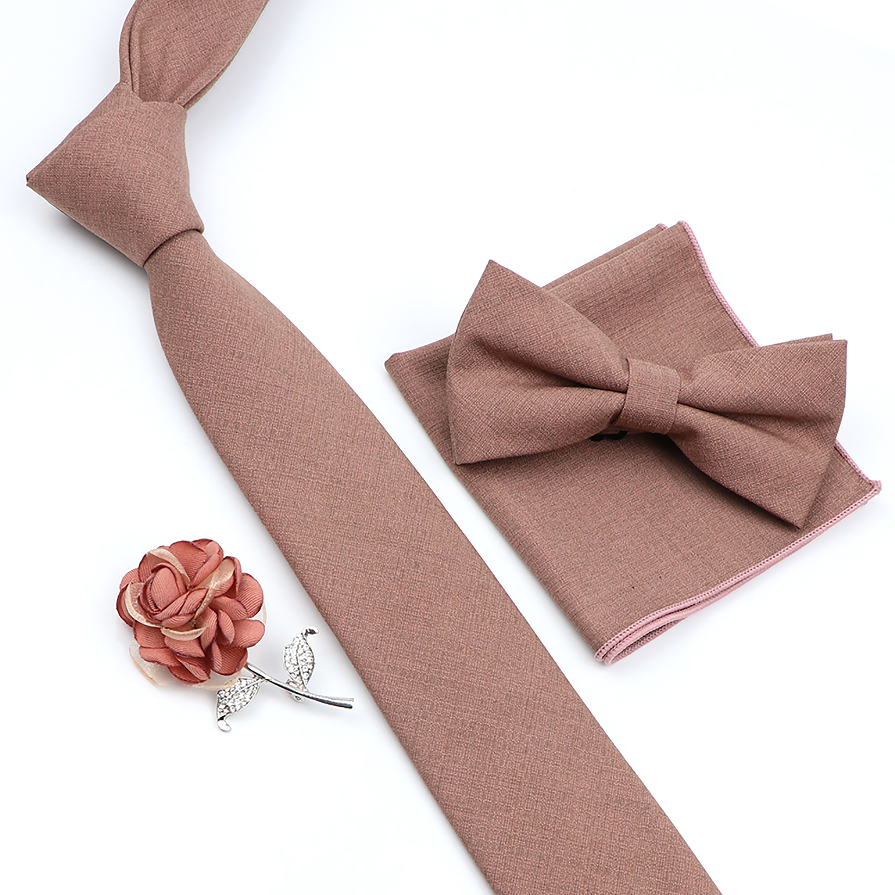 Beautiful Solid Color Tie Broo - Skinny Tie Men 리뷰 및 가격