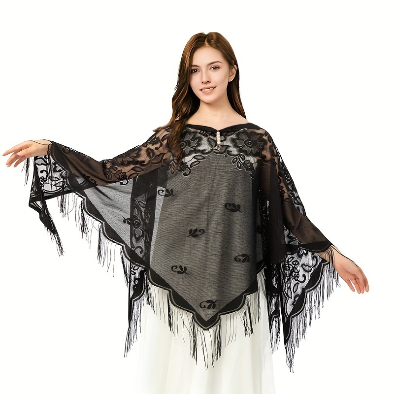 New Embroidery Lace Scarf Shaw - Stole Wedding Shawl 리뷰 및 가격