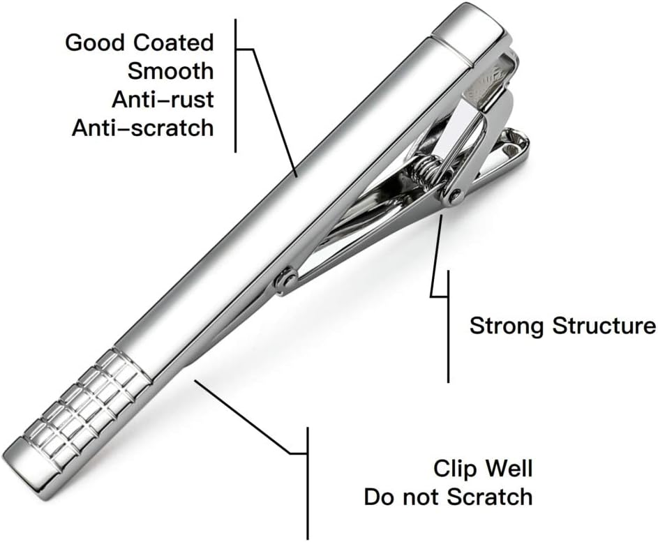 Classic Silver Tie Bar Set for - Tie Bar Set Gift 리뷰 및 가격