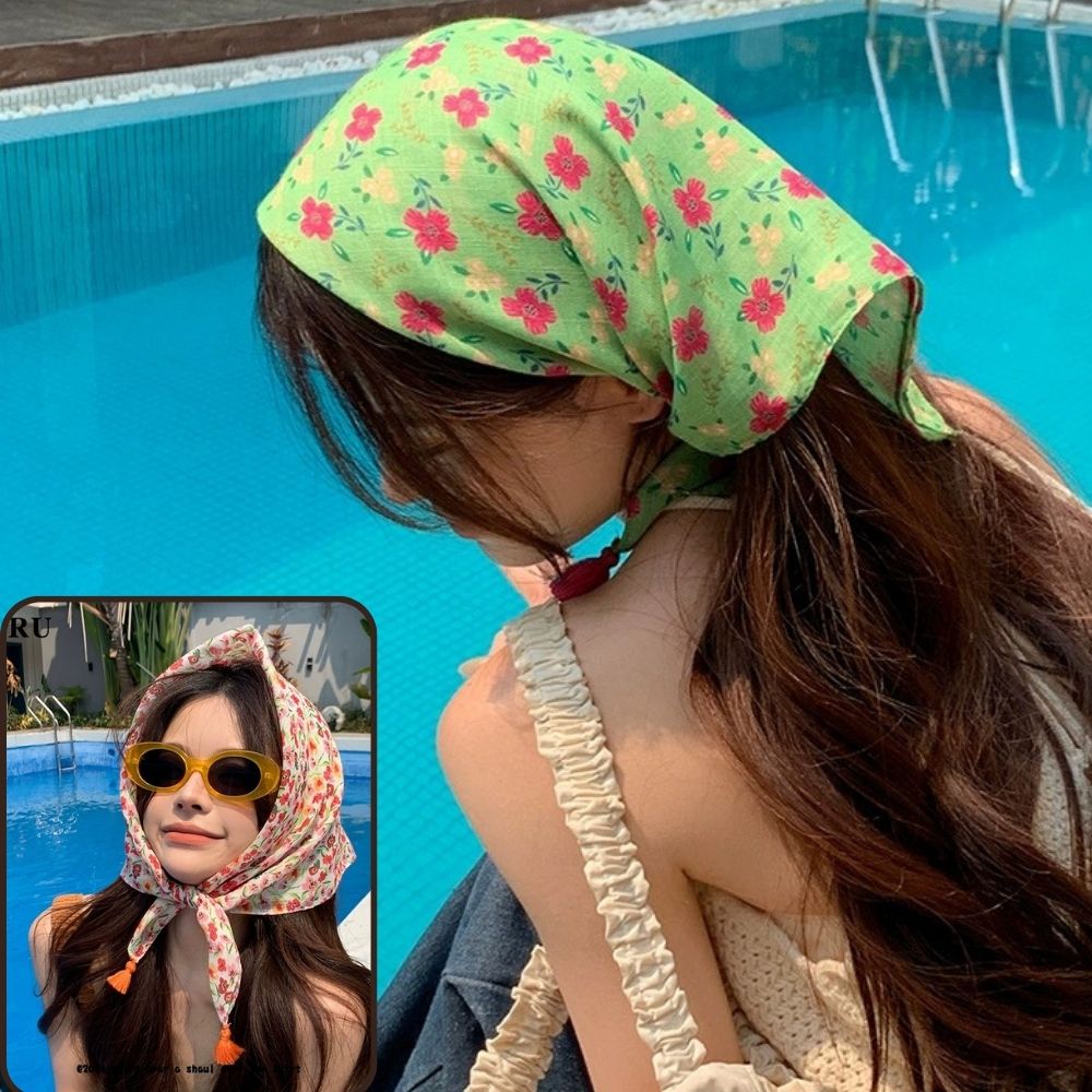 Summer Scarf Colorful Flower P - Bandana Cotton 리뷰 및 가격