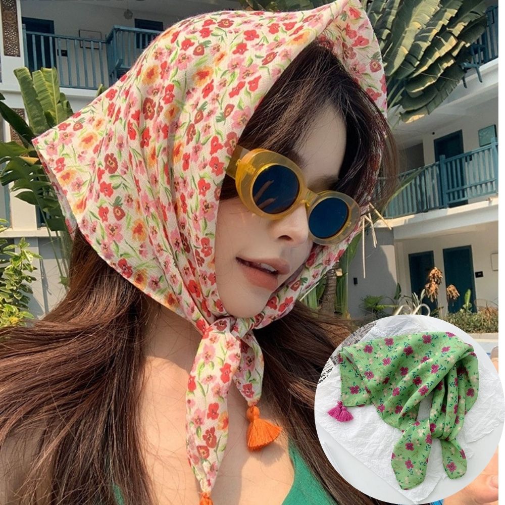 Summer Scarf Colorful Flower P - Bandana Cotton 리뷰 및 가격
