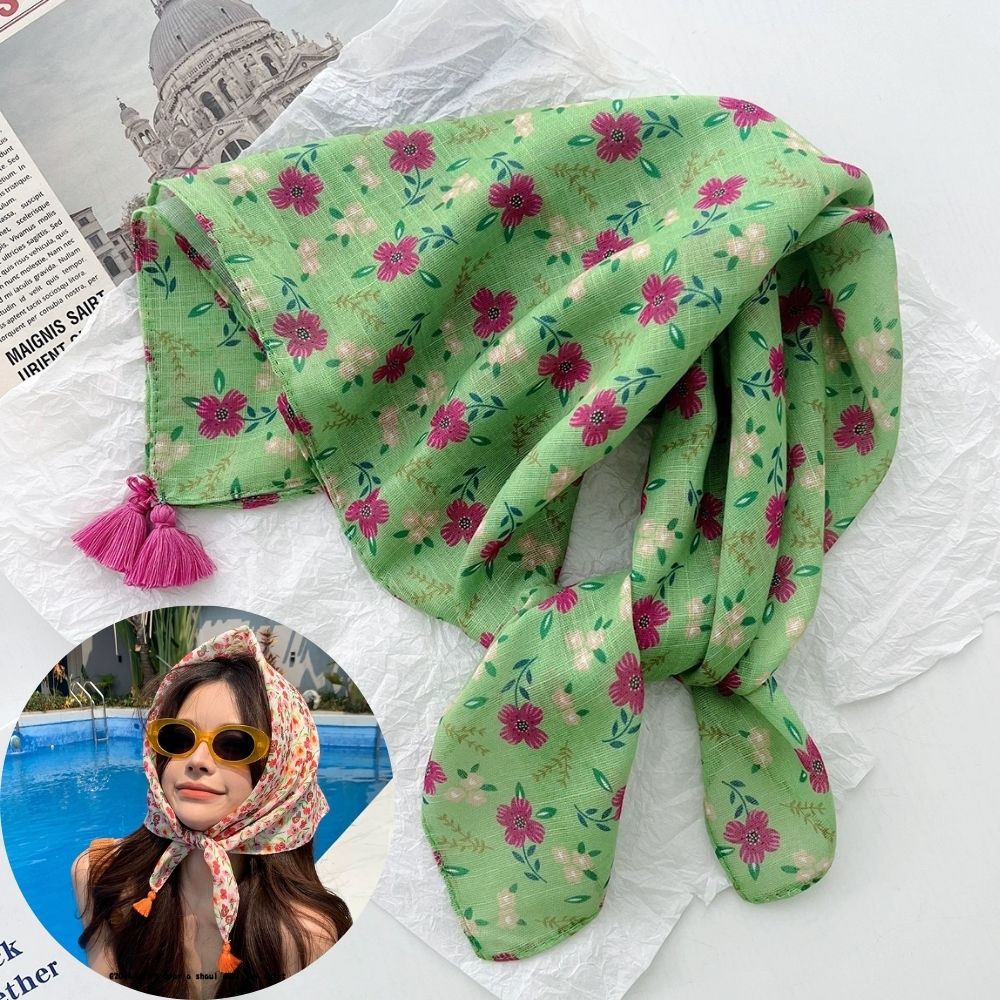 Summer Scarf Colorful Flower P - Bandana Cotton 리뷰 및 가격