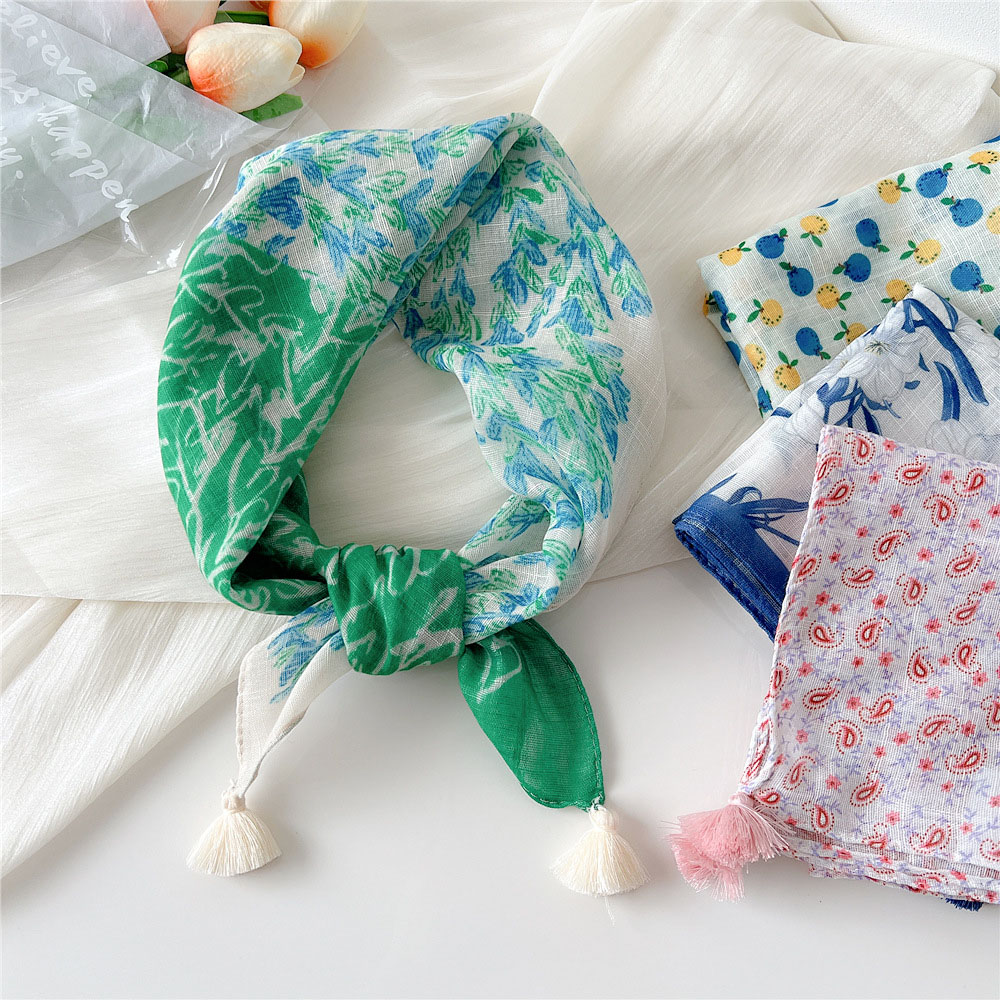 Summer Scarf Colorful Flower P - Bandana Cotton 리뷰 및 가격