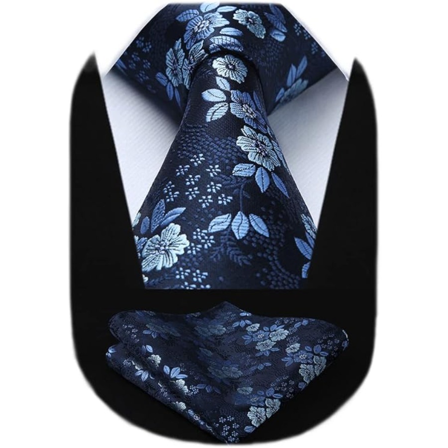 Men Floral Ties Woven Classic  - Pocket Square Set 리뷰 및 가격