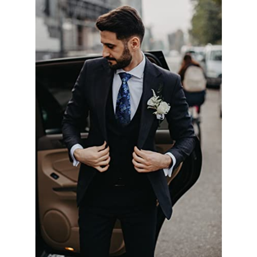 Men Floral Ties Woven Classic  - Pocket Square Set 리뷰 및 가격