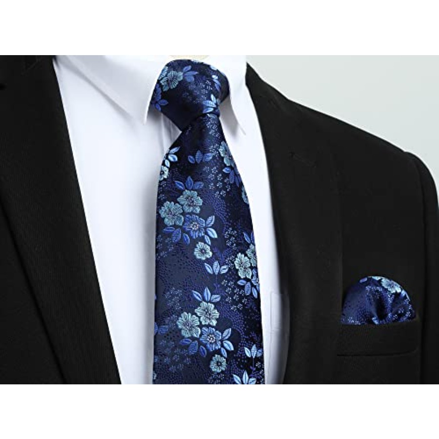 Men Floral Ties Woven Classic  - Pocket Square Set 리뷰 및 가격