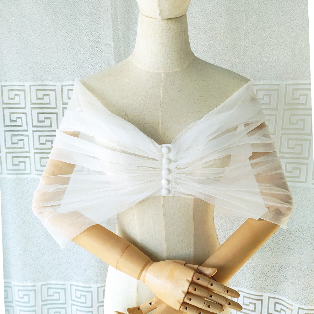 Women Pleated Tulle Sheer Wrap - Stole Wedding Shawl 리뷰 및 가격