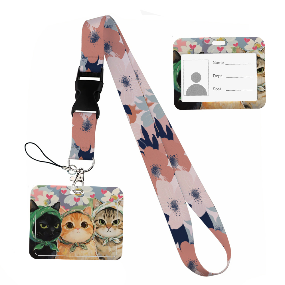Small animals inside flowers P - Lanyard Badge Holder 리뷰 및 가격