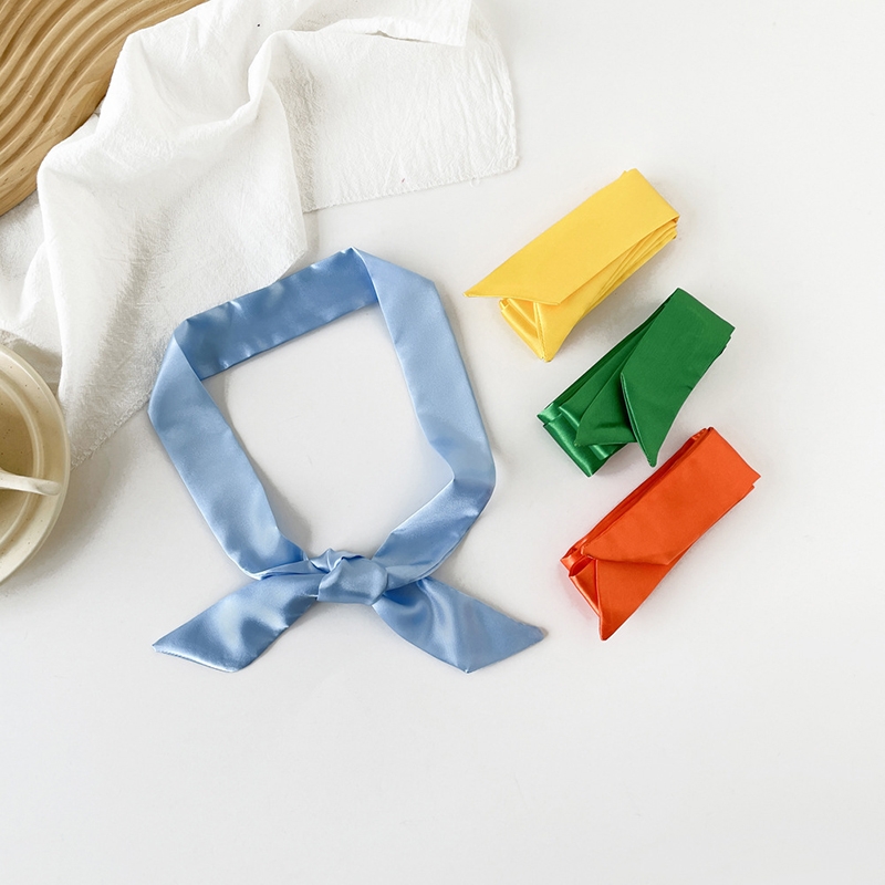 4x100cm Satin Silk Narrow Scar - Silk Neck Scarf 리뷰 및 가격