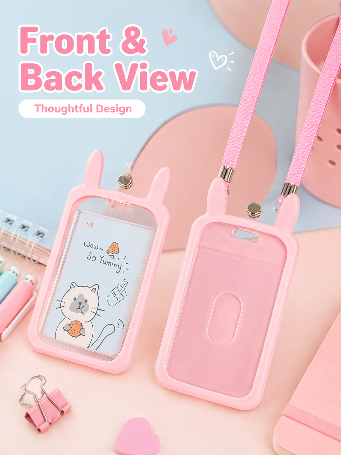 Cute Cartoon Transparent ID Ba - Lanyard Badge Holder 리뷰 및 가격