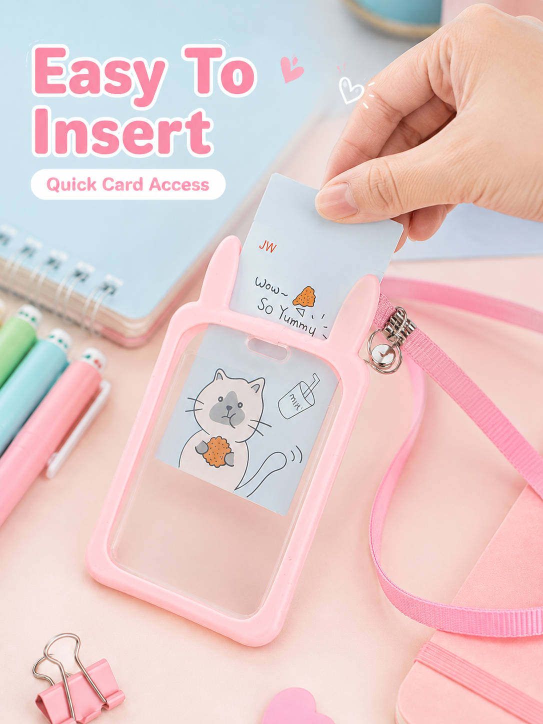 Cute Cartoon Transparent ID Ba - Lanyard Badge Holder 리뷰 및 가격