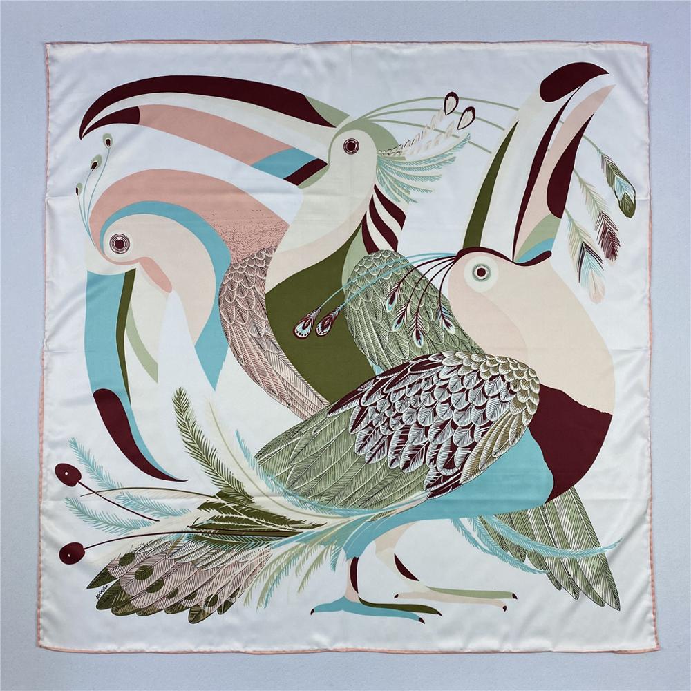90cm Luxury Parrot Twill Silk  - Scarf Silk Square 리뷰 및 가격