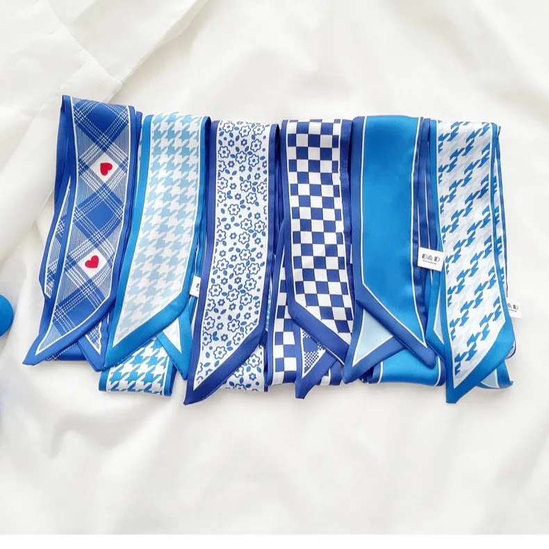 Klein blue silk scarf new chec - Silk Tie Striped 리뷰 및 가격