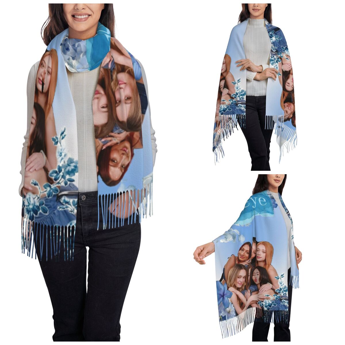 Katseye Kpop Scarf for Women W - Pashmina Wrap Large 리뷰 및 가격