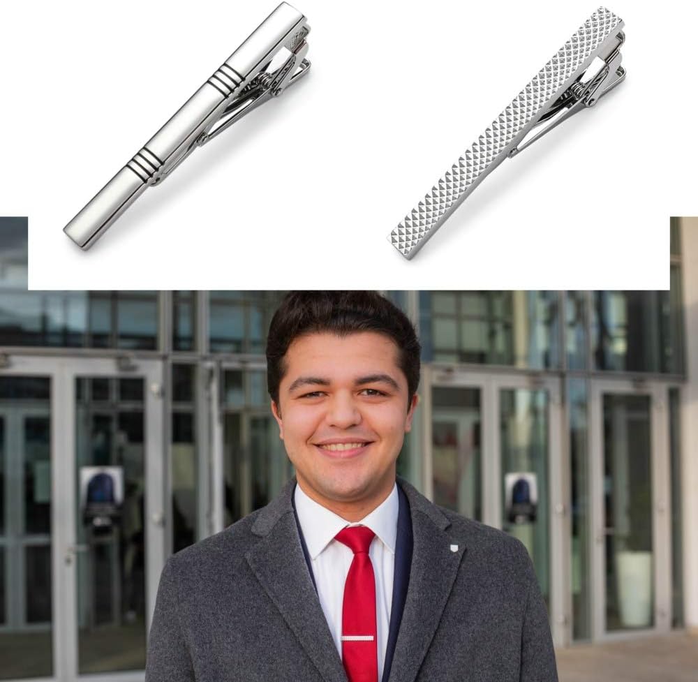 Tie Clips for Men, Classic Sty - Tie Bar Set Gift 리뷰 및 가격