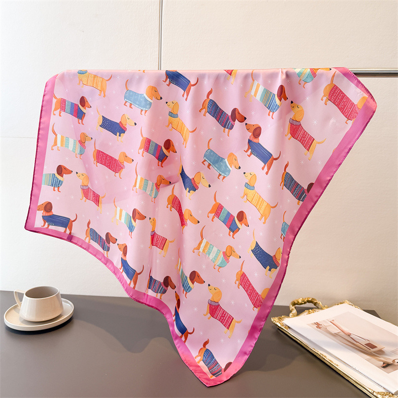 Ladies Cotton Dog Printed Squa - Bandana Cotton 리뷰 및 가격
