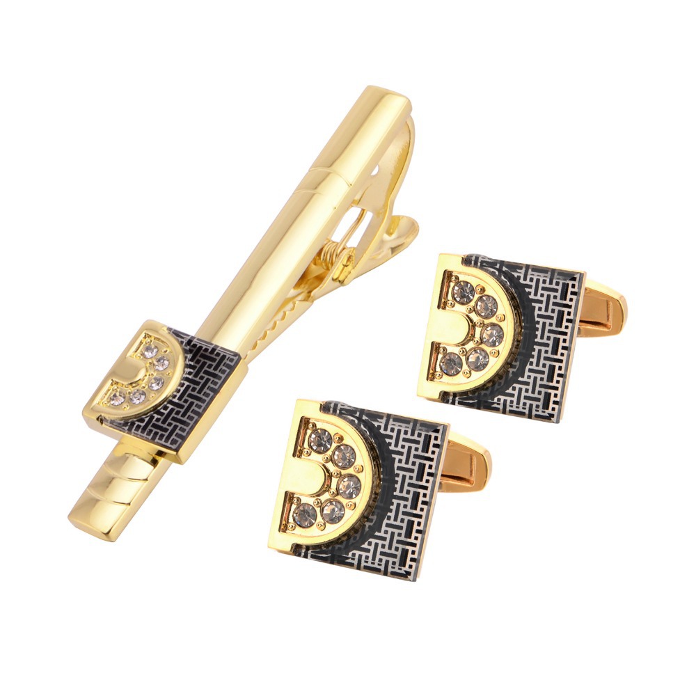 Gold Tone Cufflinks Tie Bar Se - Tie Bar Set Gift 리뷰 및 가격