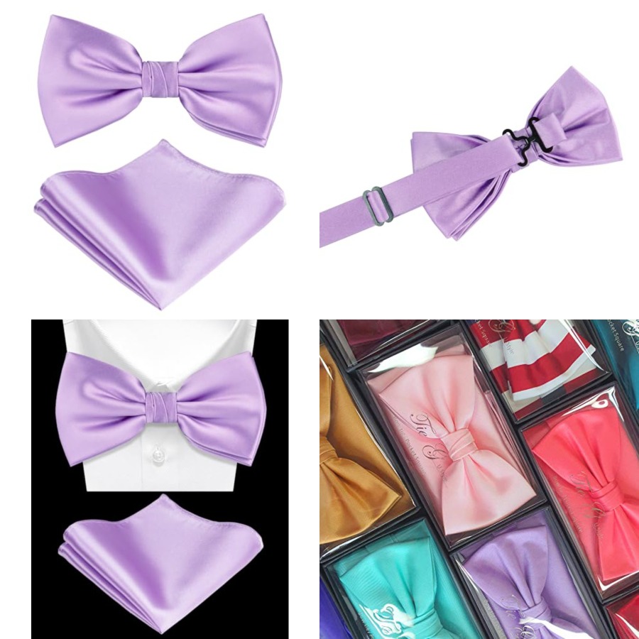 Solid Color Pre-tied Bow Tie a - Bow Tie Pre Tied 리뷰 및 가격
