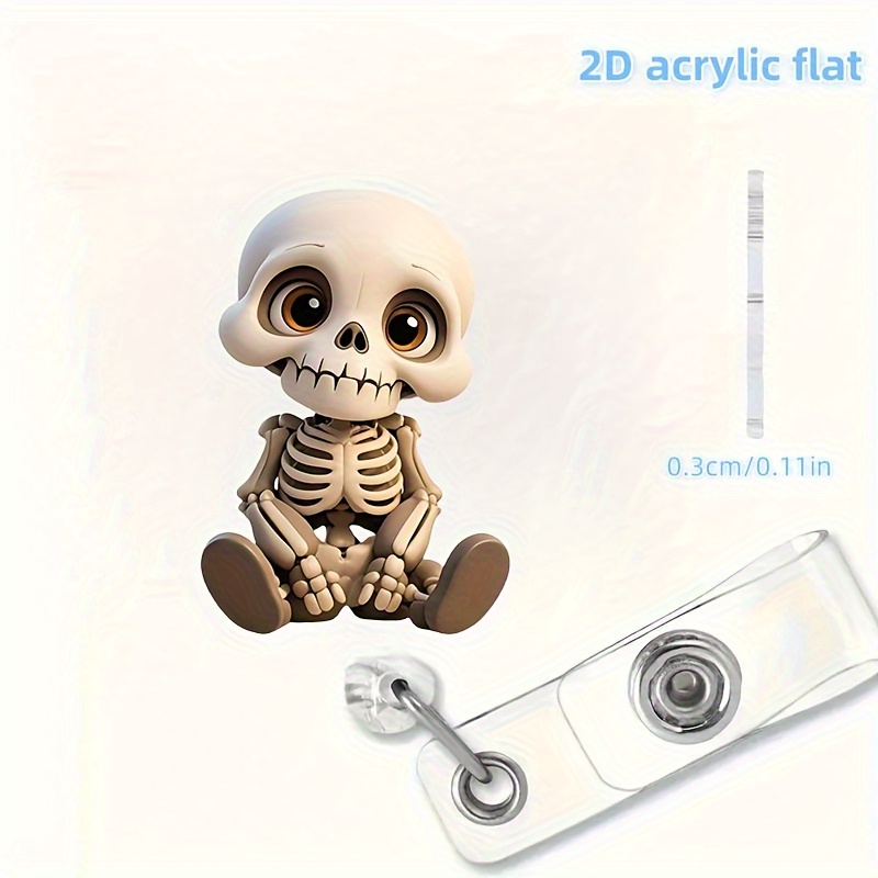 2D Flat, Acrylic Dazed Skull H - Lanyard Badge Holder 리뷰 및 가격